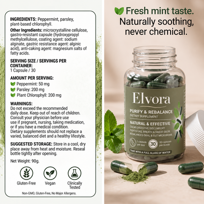Elvora™ Anti Digestive Odor & Reflux Capsules